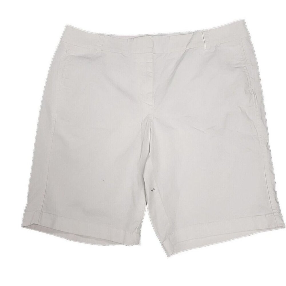 J. Crew Shorts Bermuda White Classic Hight Rise 9.5" Inseam Women's 14
